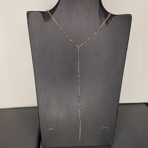 Liz Claiborne Gold Crystal Lariat Y-Necklace